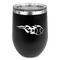 Baseball Stainless Wine Tumblers - Black - Double Sided - Front