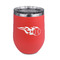 Baseball Stainless Wine Tumblers - Coral - Double Sided - Front