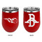 Baseball Stainless Wine Tumblers - Red - Double Sided - Approval