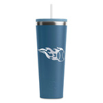 Baseball RTIC Everyday Tumbler with Straw - 28oz - Steel Blue - Double-Sided (Personalized)