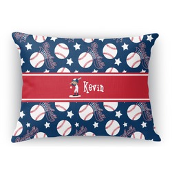 Baseball Rectangular Throw Pillow Case - 12"x18" (Personalized)