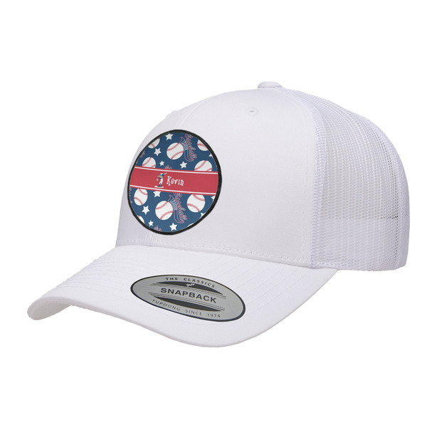 Custom Baseball Trucker Hat - White (Personalized)