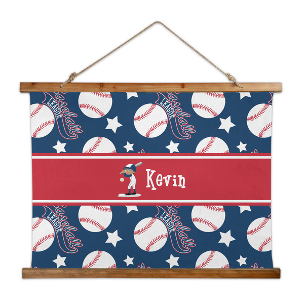 Custom Baseball Wall Hanging Tapestry - Wide (Personalized)