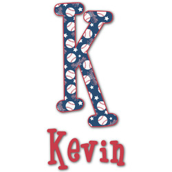 Baseball Name & Initial Decal - Up to 18"x18" (Personalized)