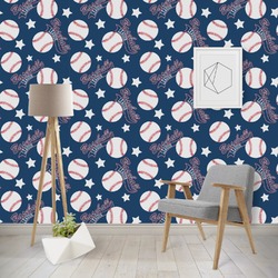 Baseball Wallpaper & Surface Covering (Water Activated - Removable)