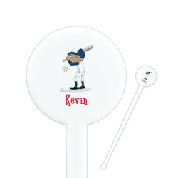 Baseball Round Plastic Stir Sticks (Personalized)