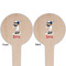 Baseball Wooden 4" Food Pick - Round - Double Sided - Front & Back