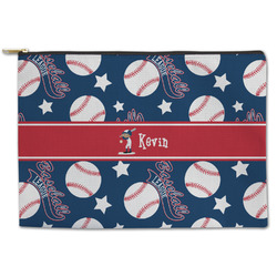 Baseball Zipper Pouch - Large - 12.5"x8.5" (Personalized)