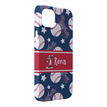 Baseball iPhone Case - Plastic - iPhone 14 Plus (Personalized)