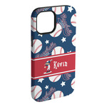 Baseball iPhone Case - Rubber Lined - iPhone 15 Pro Max (Personalized)