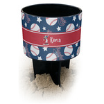 Baseball Black Beach Spiker Drink Holder (Personalized)