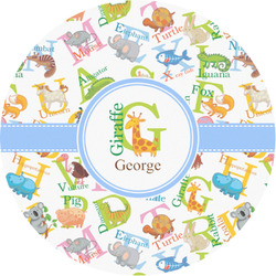 Animal Alphabet Multipurpose Round Labels - 1" (Personalized)