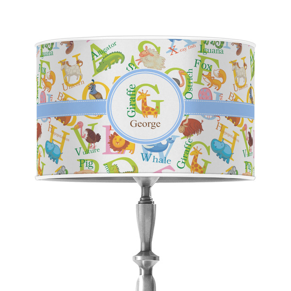 Custom Animal Alphabet 12" Drum Lamp Shade - Poly-film (Personalized)