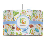 Animal Alphabet 12" Drum Pendant Lamp - Fabric (Personalized)