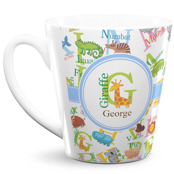 Custom Animal Alphabet 12 Oz Latte Mug (Personalized)