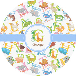 Animal Alphabet Multipurpose Round Labels - 2" (Personalized)