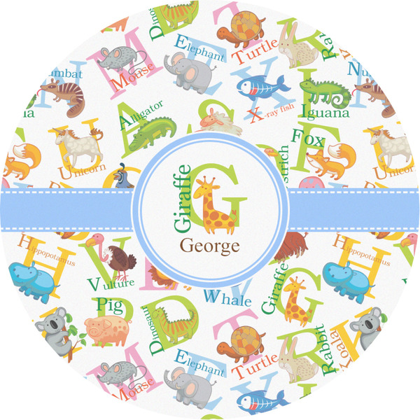 Custom Animal Alphabet Multipurpose Round Labels - 3" (Personalized)