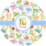 Animal Alphabet Multipurpose Round Labels - 5" (Personalized)