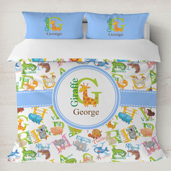 Animal Alphabet Duvet Cover Set - King (Personalized)