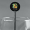 Animal Alphabet Black Plastic 5.5" Stir Stick - Round - Main