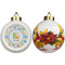 Animal Alphabet Ceramic Christmas Ornament - Poinsettias (APPROVAL)