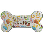 Animal Alphabet Ceramic Dog Ornament - Front w/ Name or Text