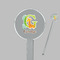 Animal Alphabet Clear Plastic 7" Stir Stick - Round - Closeup