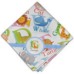 Animal Alphabet Cloth Dinner Napkin - Single w/ Name or Text