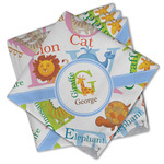 Animal Alphabet Cloth Cocktail Napkins - Set of 4 w/ Name or Text