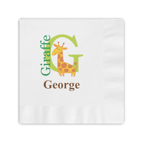 Custom Animal Alphabet Coined Cocktail Napkins (Personalized)