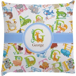 Animal Alphabet Decorative Pillow Case (Personalized)