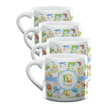 Animal Alphabet Double Shot Espresso Cups - Set of 4 (Personalized)