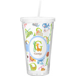 Animal Alphabet Double Wall Tumbler with Straw (Personalized)
