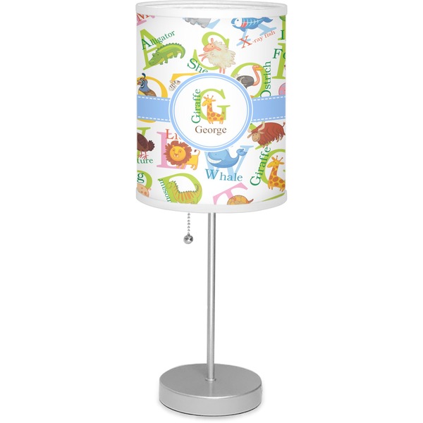 Custom Animal Alphabet 7" Drum Lamp with Shade (Personalized)