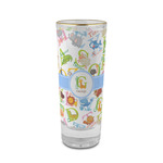 Animal Alphabet 2 oz Shot Glass - Glass with Gold Rim (Personalized)