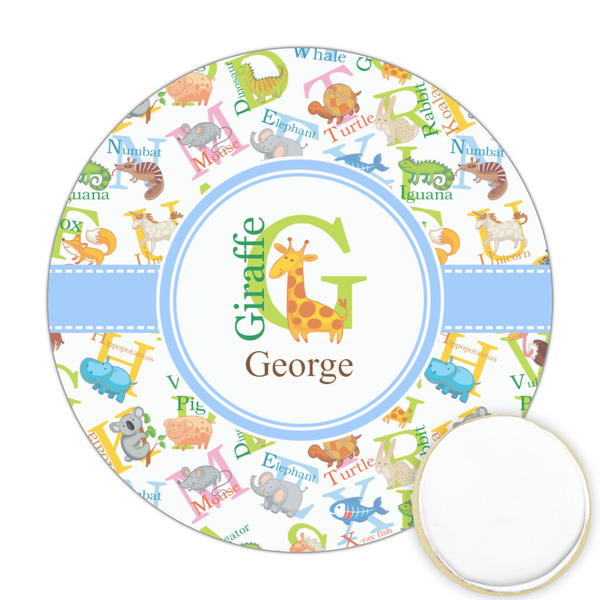 Custom Animal Alphabet Printed Cookie Topper - 2.5" (Personalized)