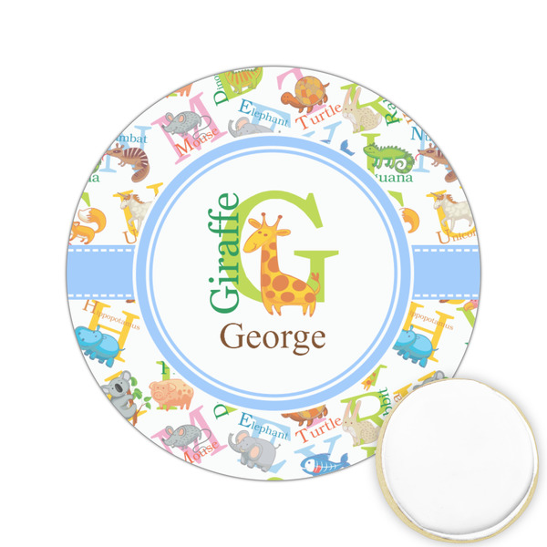 Custom Animal Alphabet Printed Cookie Topper - 2.15" (Personalized)