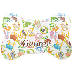 Animal Alphabet Bone Shaped Dog Food Mat (Personalized)