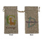 Animal Alphabet Large Burlap Gift Bags - Front & Back