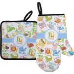 Animal Alphabet Oven Mitt & Pot Holder Set w/ Name or Text