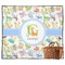 Animal Alphabet Picnic Blanket - Flat - With Basket