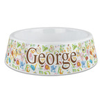 Animal Alphabet Plastic Dog Bowl - Large (Personalized)