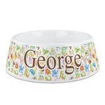 Animal Alphabet Plastic Dog Bowl - Medium (Personalized)