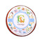 Animal Alphabet Printed Icing Circle - Small - On Cookie