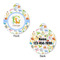 Animal Alphabet Round Pet Tag - Front & Back