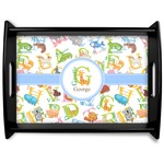 Animal Alphabet Black Wooden Tray - Large (Personalized)