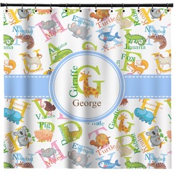 Animal Alphabet Shower Curtain - 71" x 74" (Personalized)