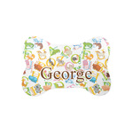 Animal Alphabet Bone Shaped Dog Food Mat (Small) (Personalized)