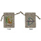 Animal Alphabet Small Burlap Gift Bag - Front and Back