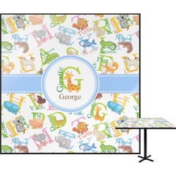 Animal Alphabet Square Table Top - 24" (Personalized)